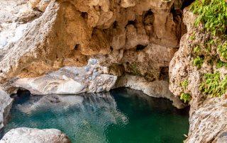 Lagoon,In,A,Cave,In,Wadi,Near,Muscat,,Oman.